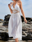 Crochet Waist Halter Sleeveless Cover Up  Style Ratio