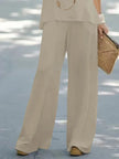 Halter Top and Wide Leg Pants Matching Set  Style Ratio