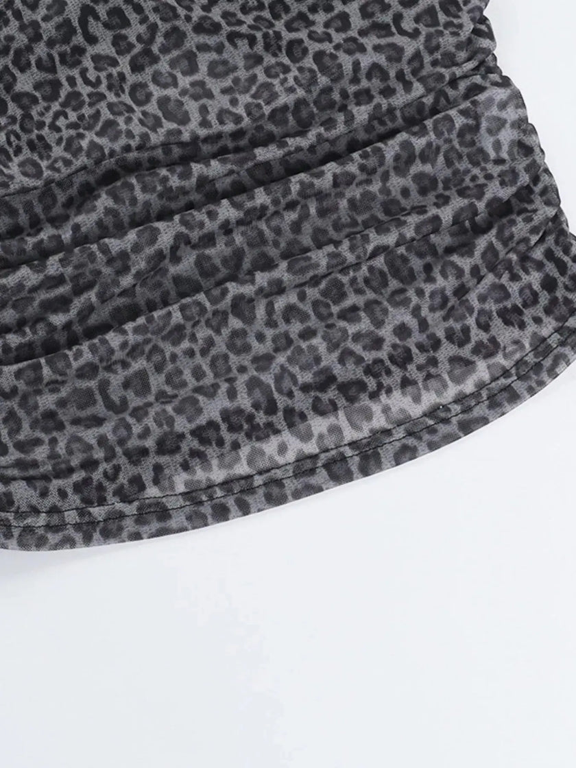 Sheer Leopard Print Cami  Style Ratio