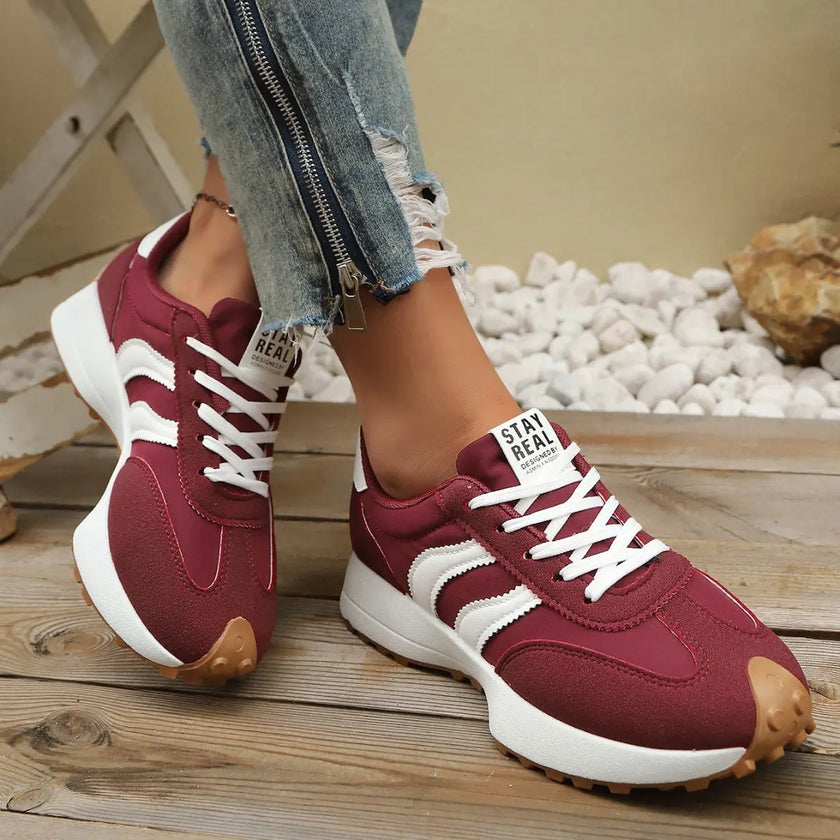 Round Toe Lace Up Sneakers  Style Ratio