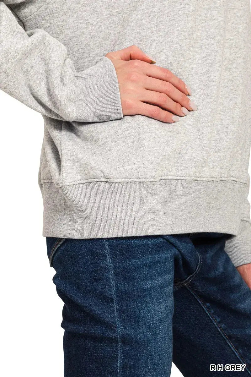 Zenana Fleece Half Zip Sweatshirt  Style Ratio