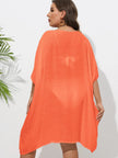Crochet Trim V-Neck Beach Cover Up  Style Ratio