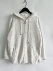 Zip Up Drawstring Long Sleeve Hooded Sweater  Style Ratio