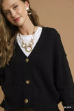 Umgee Button-Front V-Neck Knit Cardigan  Style Ratio