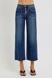 RISEN High Rise Crop Wide Button Up Jeans  Style Ratio