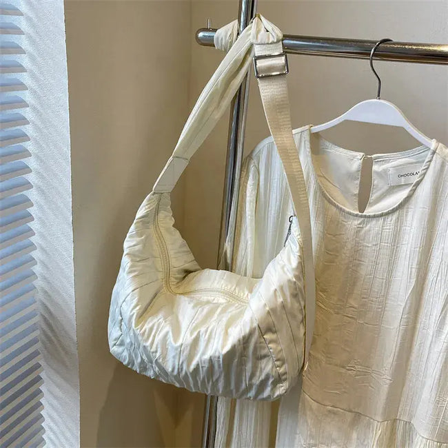 Pleated Dumpling Crossbody Bag  Style Ratio