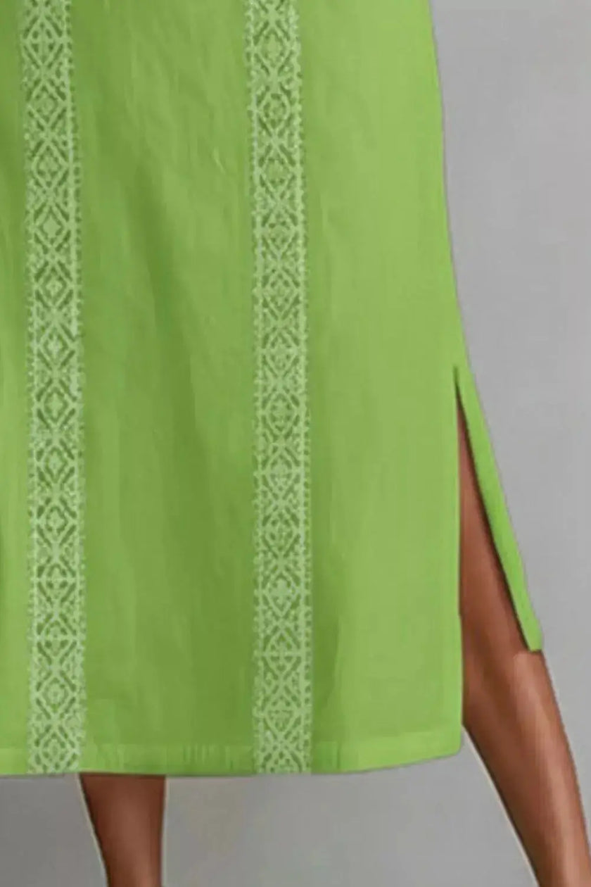 Sleeveless Side Slit Dress with Pockets  Style Ratio