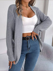 Chunky Knit Open Front Cardigan with Pockets  Style Ratio