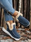 Furry Suede Round Toe Flat Sneakers  Style Ratio