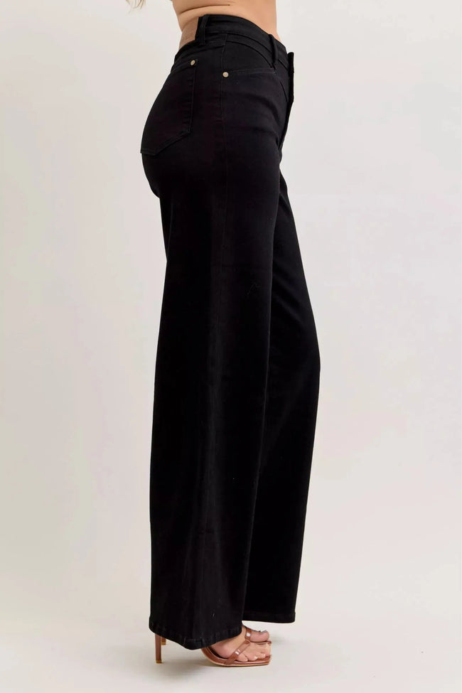 Judy Blue High-Waisted Wide Leg Jeans  Style Ratio