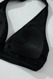 Sheer Mesh Edged Halter V Neck Push Up Bikini  Style Ratio