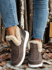 Furry Suede Round Toe Flat Sneakers  Style Ratio