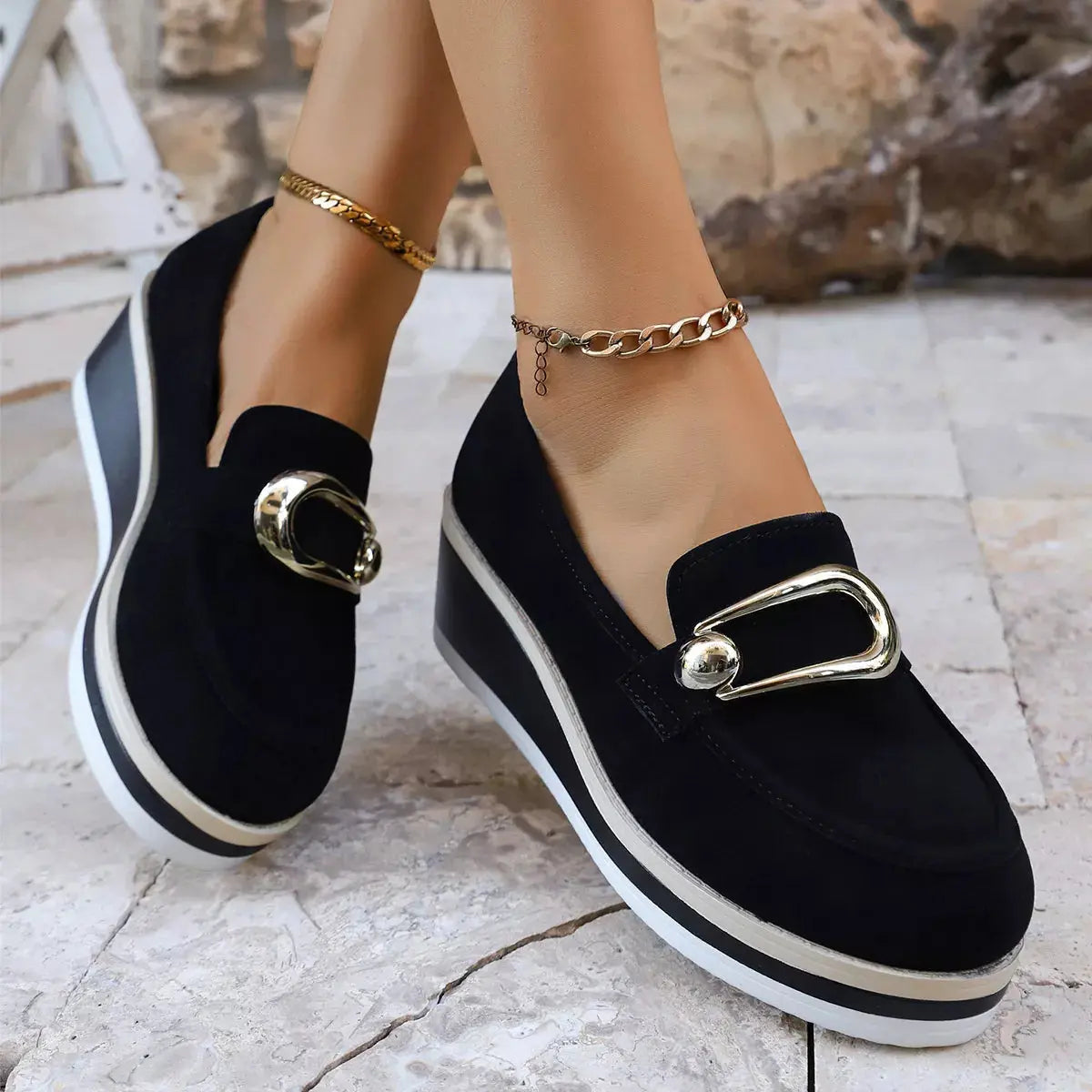 Round Toe Wedge Loafers  Style Ratio
