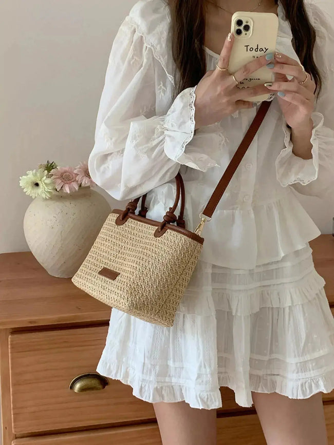 Straw Woven Crossbody Bag  Style Ratio