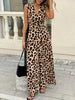 Sleeveless V Neck Leopard Print Jumpsuit  Style Ratio