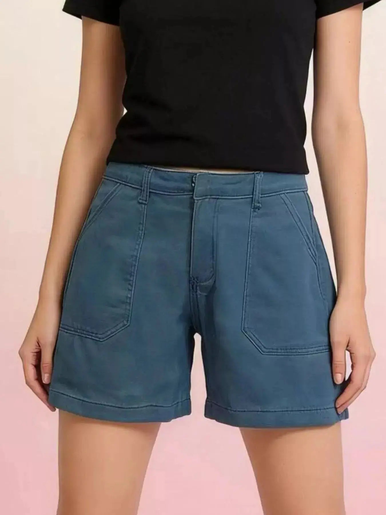 Pocketed Denim Shorts  Style Ratio