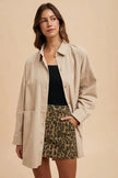 Annie Wear Leopard Denim Mini Skirt  Style Ratio
