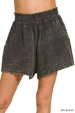 Zenana Washed Double Gauze Shorts  Style Ratio