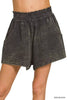 Zenana Washed Double Gauze Shorts  Style Ratio