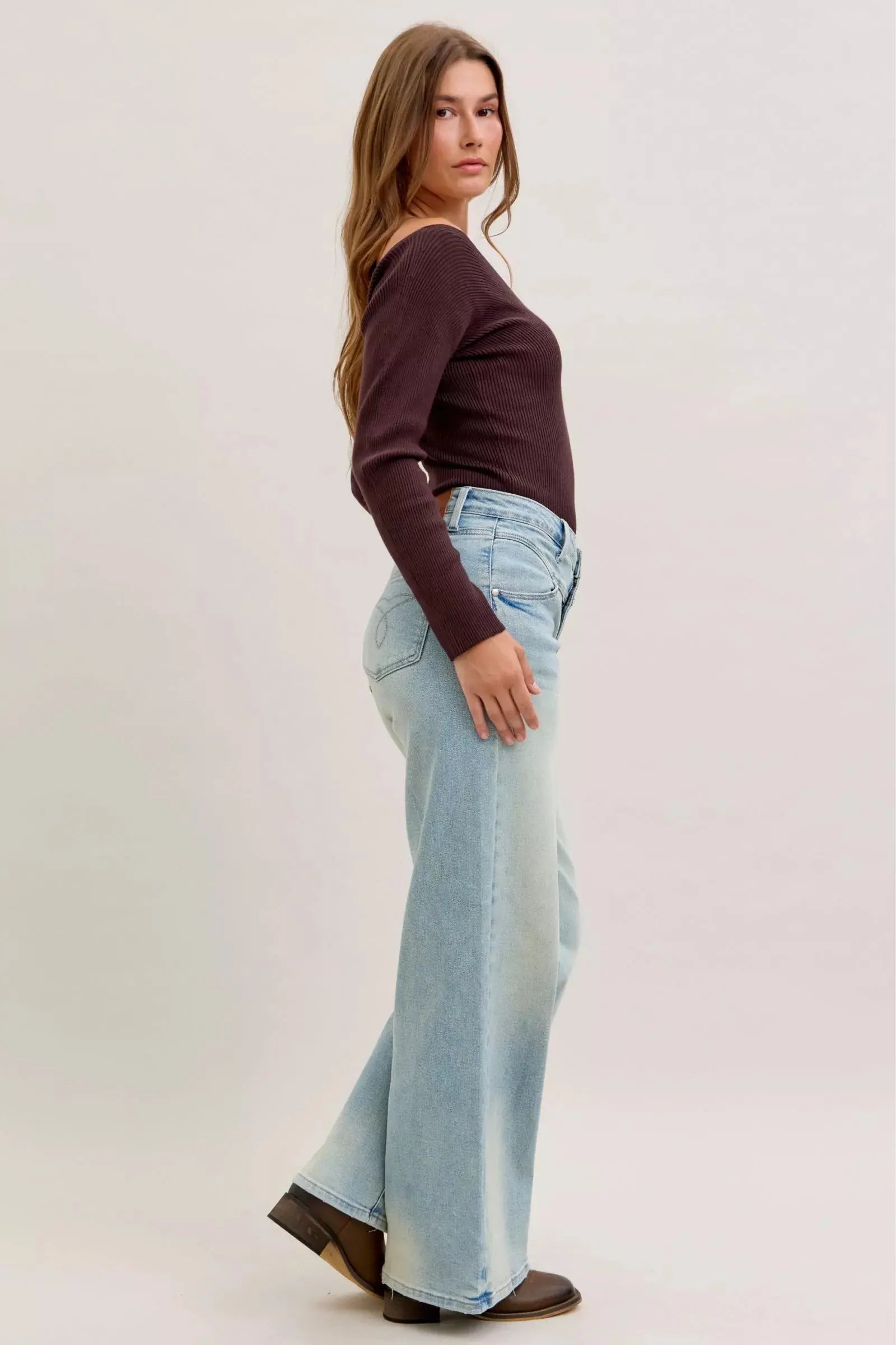 Judy Blue High Waist Column Straight Jeans  Style Ratio