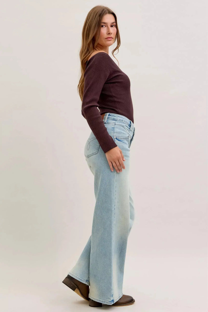 Judy Blue High Waist Column Straight Jeans  Style Ratio