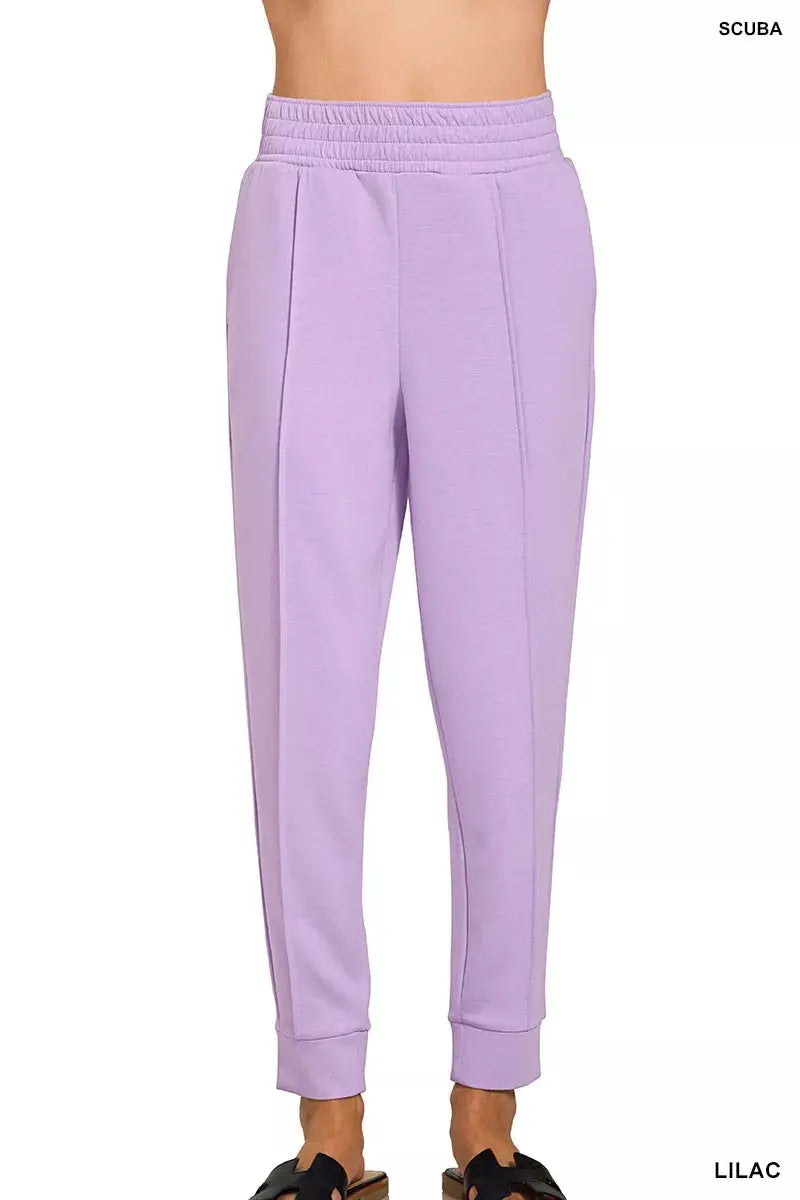 Zenana Scuba Mock Neck Sweatshirt and Joggers Set  Style Ratio