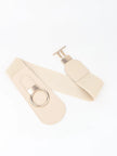 PU Elastic Wide Belt with Alloy Buckle  Style Ratio