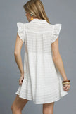 Umgee Ruffle Cap Sleeve Textured Mini Dress  Style Ratio
