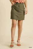 Umgee Linen Blend Button Down Skirt with Pockets  Style Ratio