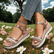 Rhinestone Embellished Platform Sandals  Style Ratio