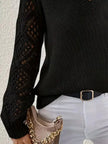 V-Neck Hollow-Out Sleeve Knit Sweater  Style Ratio