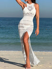 Crochet Sleeveless Split Cover-Up  Style Ratio