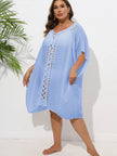 Crochet Trim V-Neck Beach Cover Up  Style Ratio