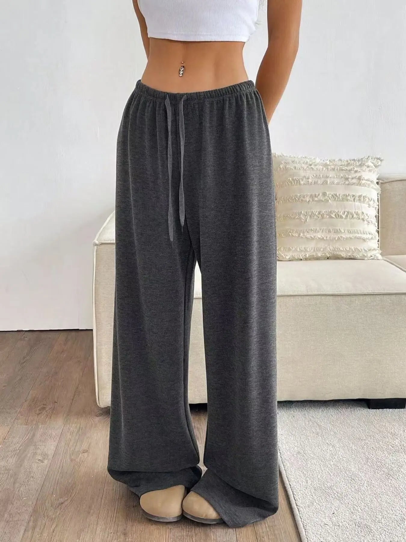 Relaxed Fit Drawstring Pants  Style Ratio