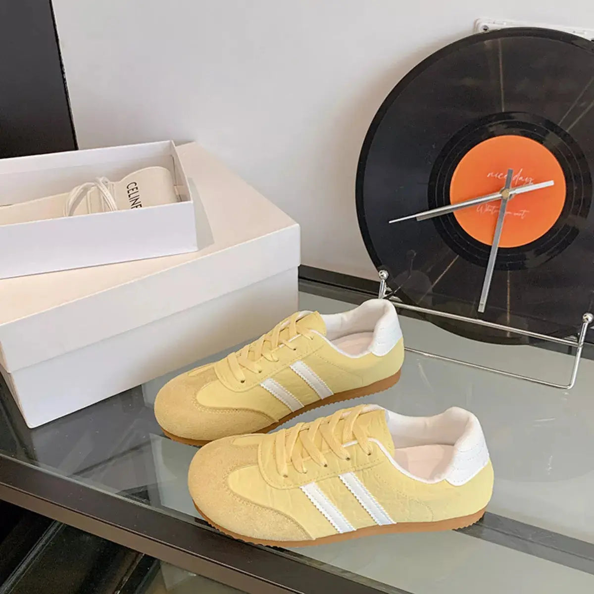 Striped Lace Up Casual Sneakers  Style Ratio