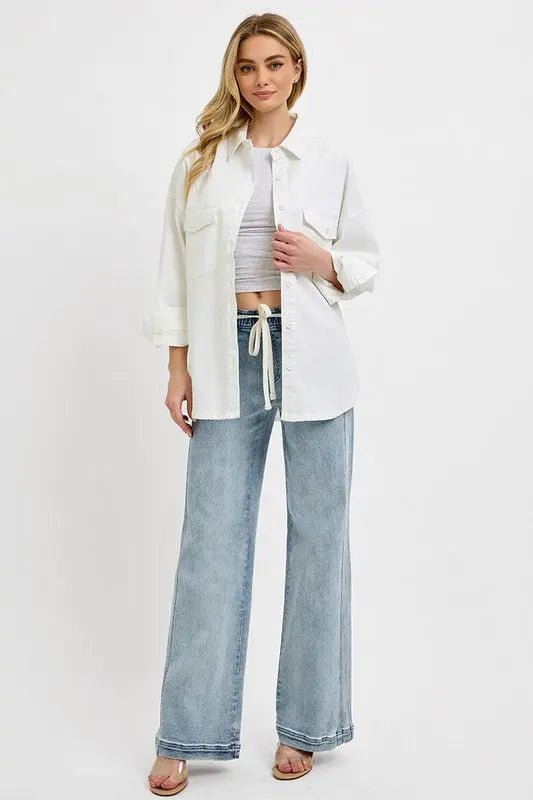 RISEN Straight Leg Jeans with Pockets  Style Ratio