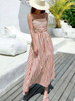 Striped Spaghetti Strap Casual Maxi Dress  Style Ratio