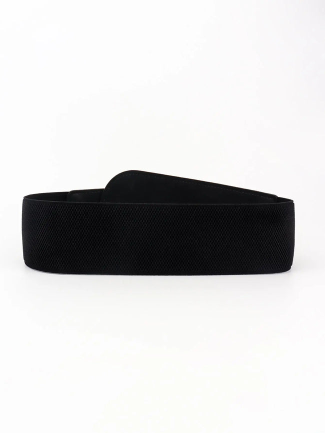 PU Elastic Wide Belt with Alloy Buckle  Style Ratio