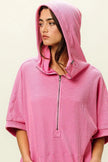 BiBi Vintage Washed Waffle Thermal Hoodie  Style Ratio