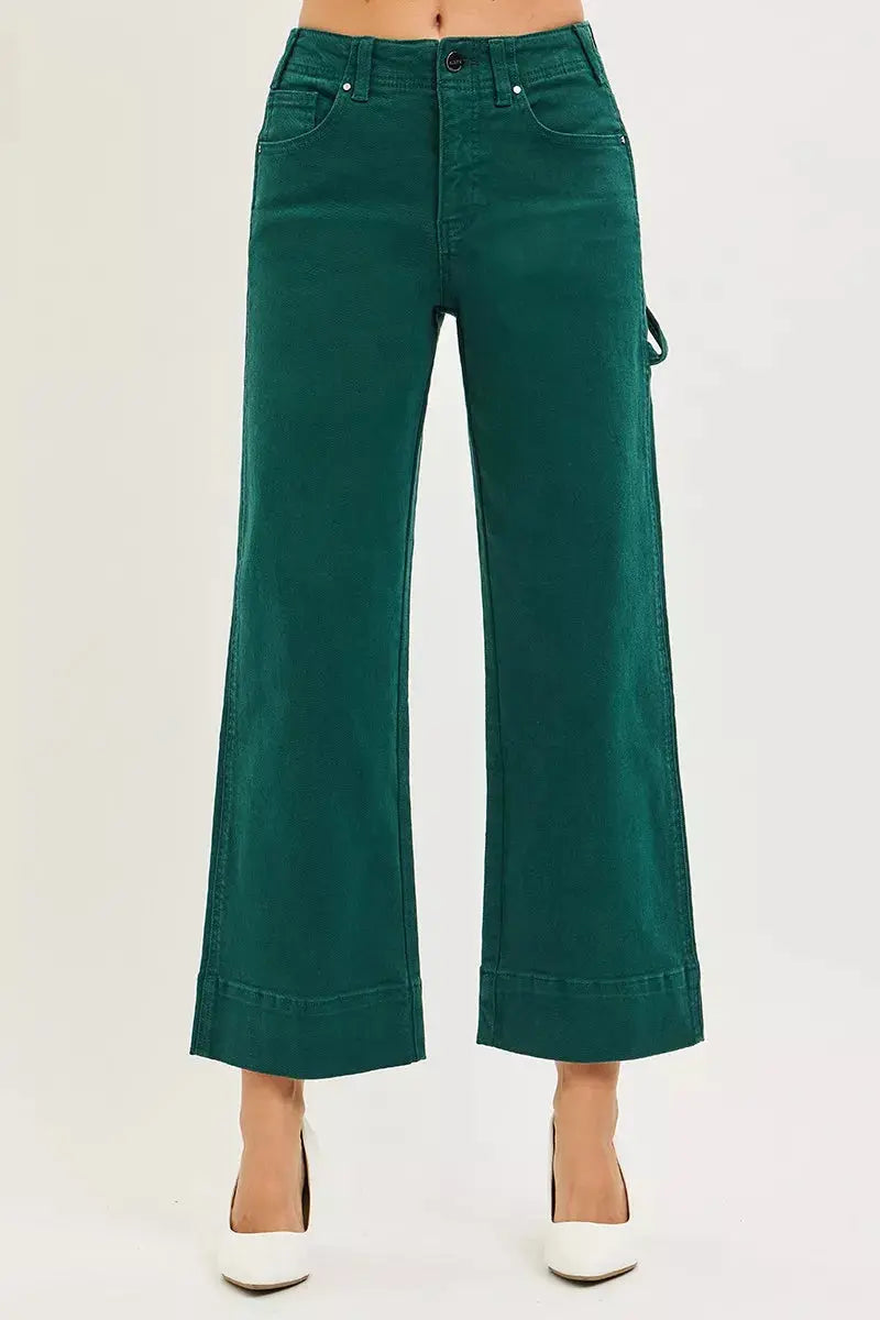 RISEN Tummy Control High Rise Crop Wide No Waist Band Pants  Style Ratio
