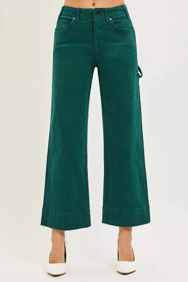 RISEN Tummy Control High Rise Crop Wide No Waist Band Pants  Style Ratio