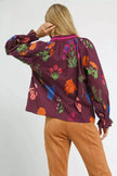 Umgee Floral Print Flounce Sleeve Blouse  Style Ratio