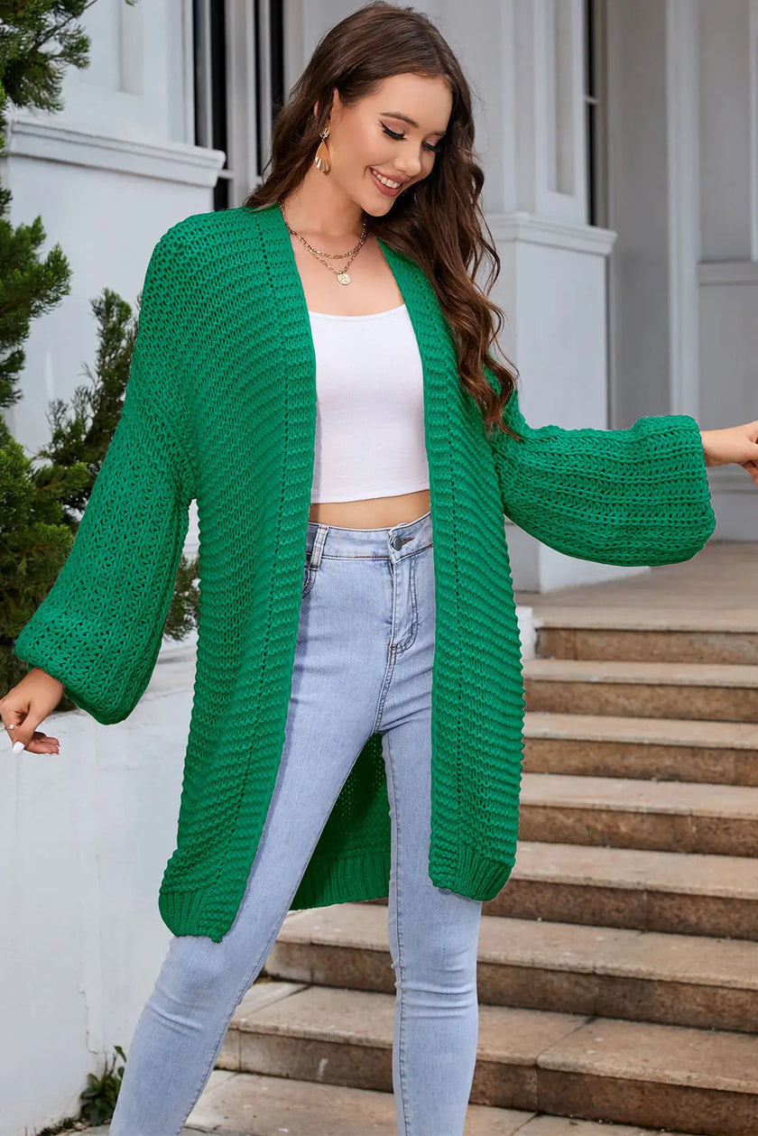 Open Front Longline Cardigan  Style Ratio