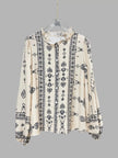Printed Long Sleeve Blouse  Style Ratio