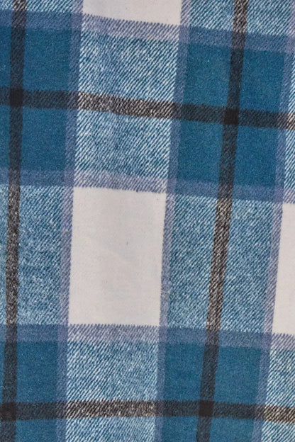 Double Take Plaid Button Up Lapel Collar Coat Trendsi