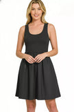 Zenana Combined Knit & Woven Midi Dress  Style Ratio