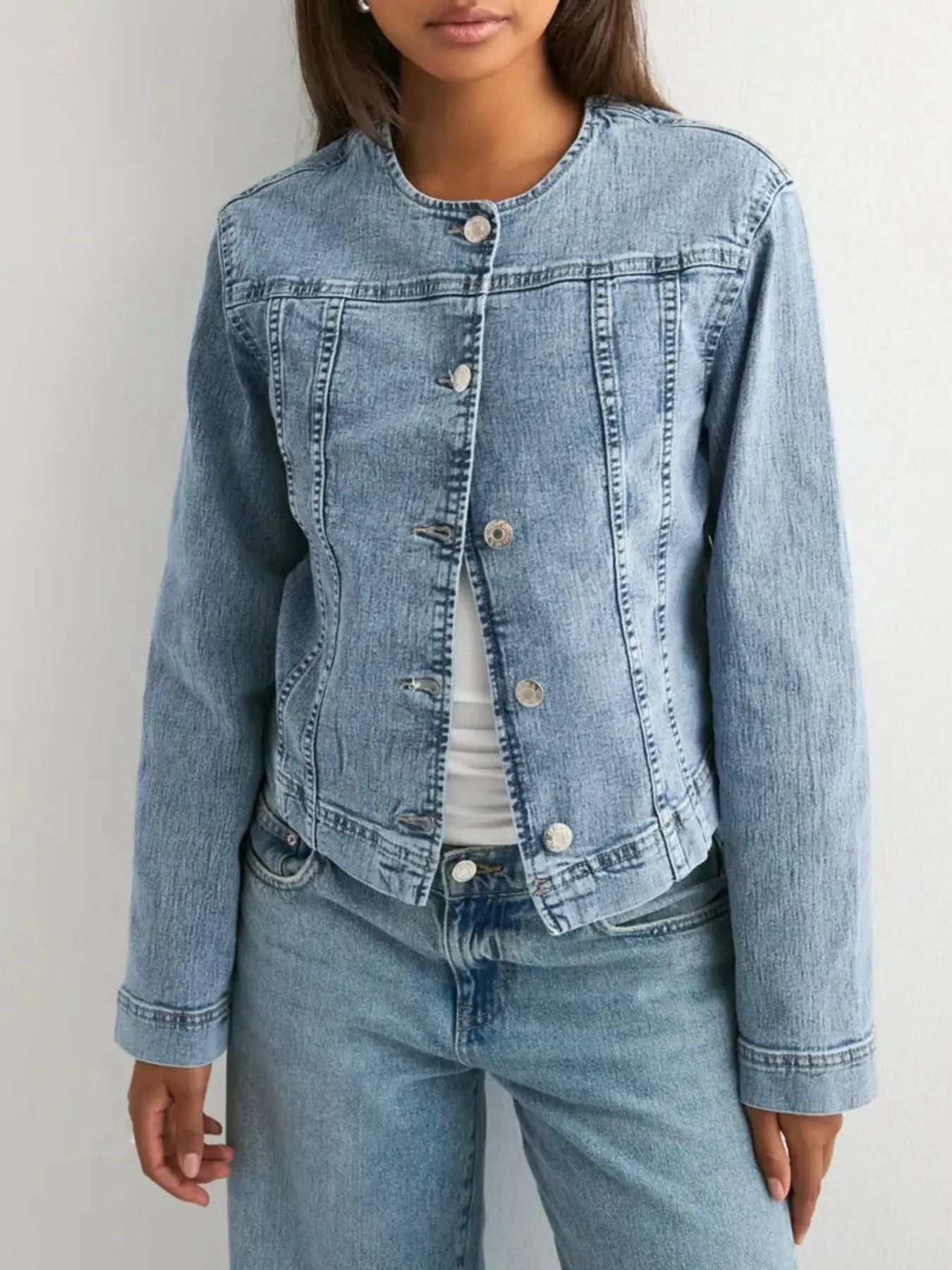 Classic Button-Down Denim Jacket  Style Ratio