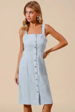 So Me Button Down Pocket Front Pinafore Dress  Style Ratio