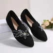 Rhinestone Point Toe Flats Slip-Ons  Style Ratio