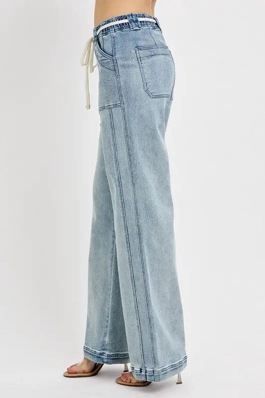 RISEN Straight Leg Jeans with Pockets  Style Ratio